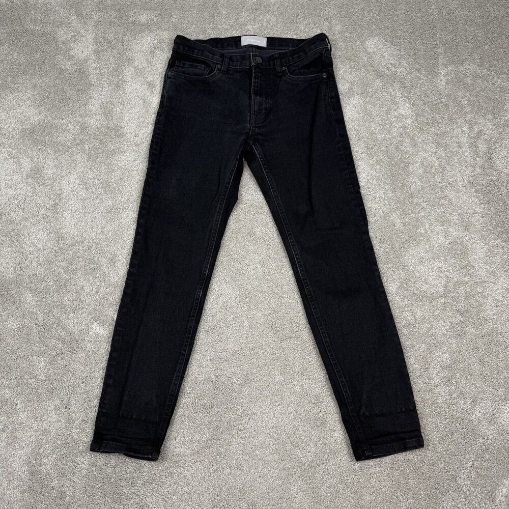 Everlane The High Rise Ankle Skinny Jeans Women's Size 27 Stretch Grunge Black